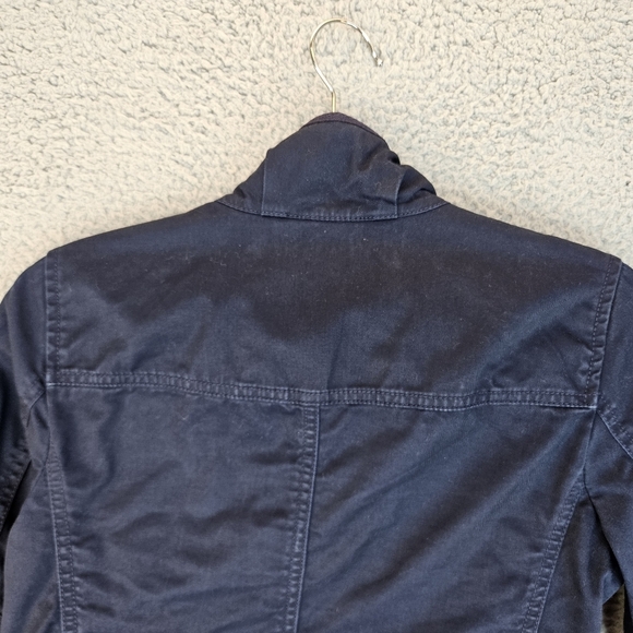 J. Crew Womens Navy Relaxed Boyfriend Field Jacket Sz XXS Pockets, Snaps - Picture 8 of 14